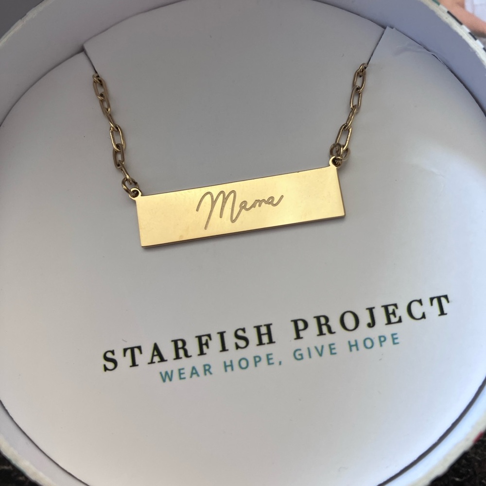 Starfish Project “Mama” Gold Bar Necklace NWOT - Picture 2 of 7